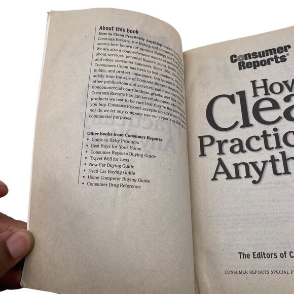 How To Clean Practically Anything Paperback Book By Consumer Reports - Picture 7 of 13
